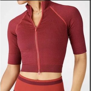 FABLETICS “Jenny” Seamless Moisture Wicking Fitted Stretch Knit Jacket